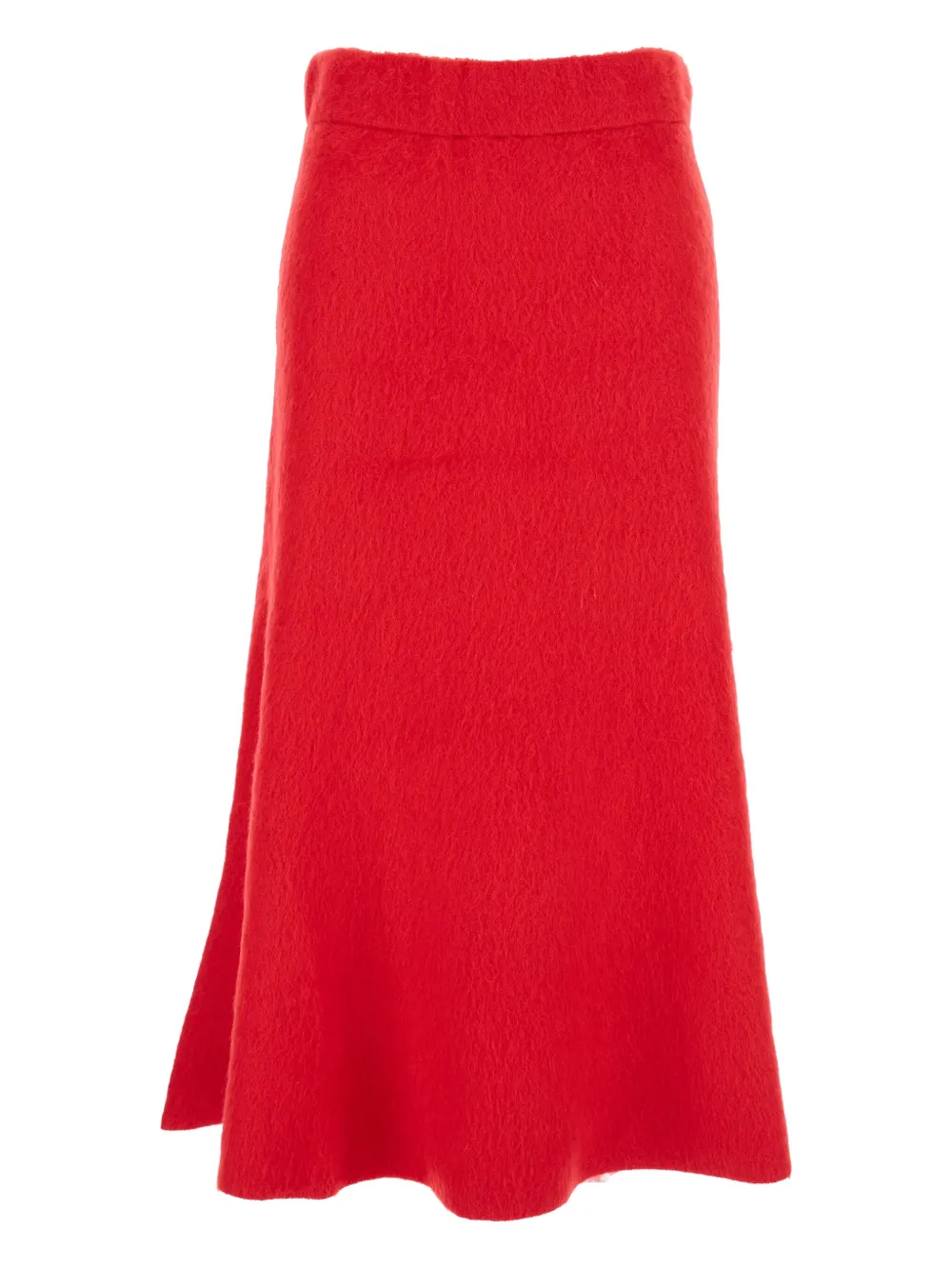 Fabiana Filippi brushed-effect skirt - Rosso