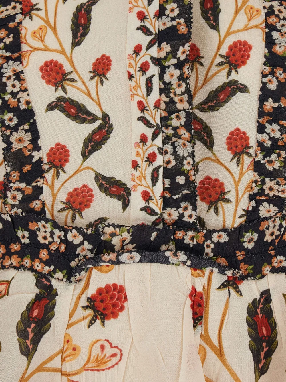 FARM Rio Mini-jurk met bloemenprint Beige