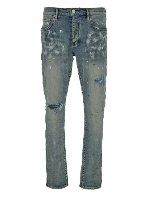 Purple Brand paint-print distressed jeans