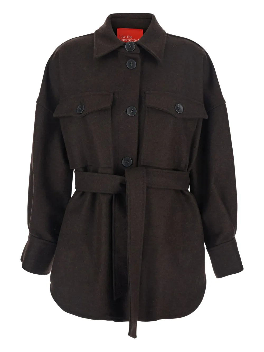 Merci flap-pocket overshirt - Marrone