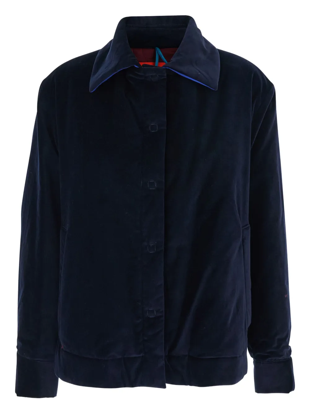 Merci Classic-collar Jacket In Blue
