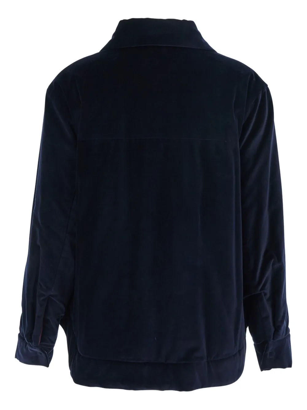 Merci Classic-collar Jacket In Blue