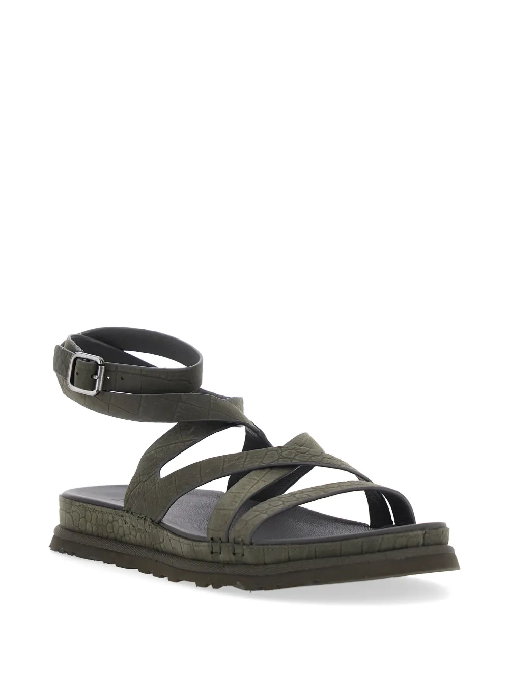 UGG Golden Gaze croc-effect buckled sandals Groen