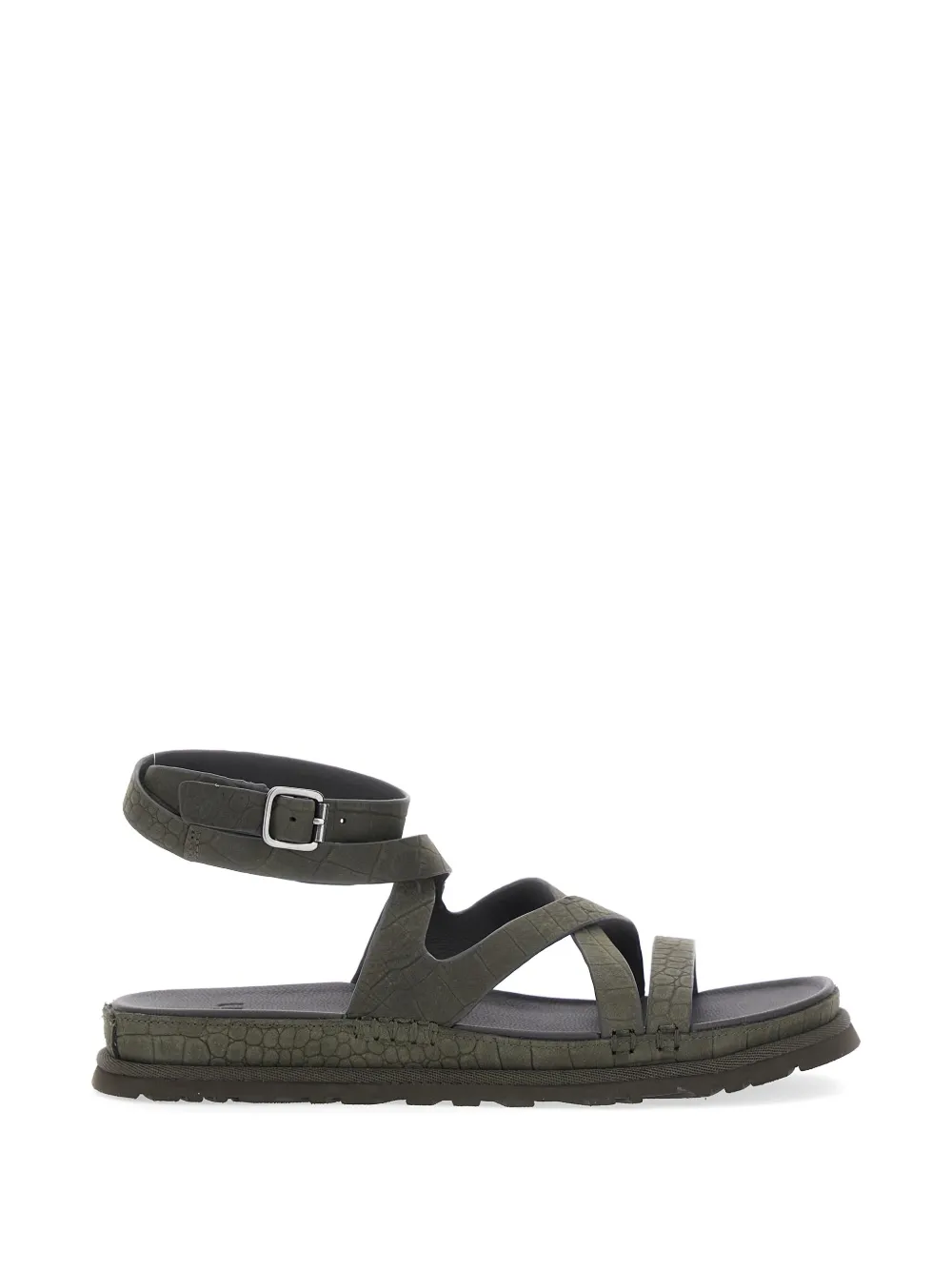 UGG Golden Gaze croc-effect buckled sandals - Verde