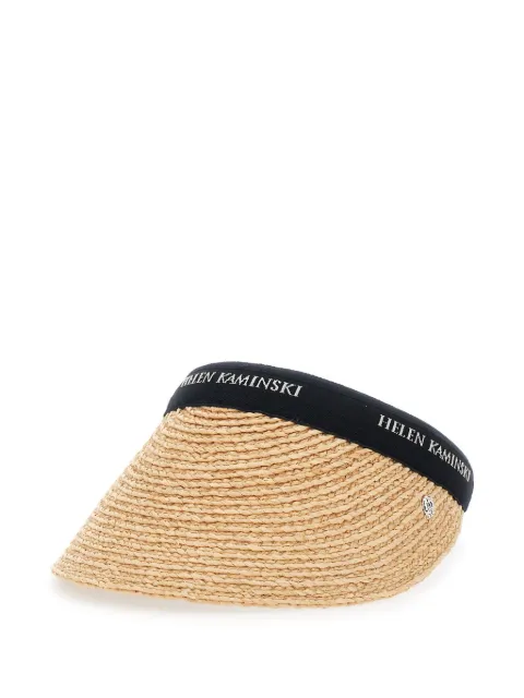 Helen Kaminski woven straw visor hat
