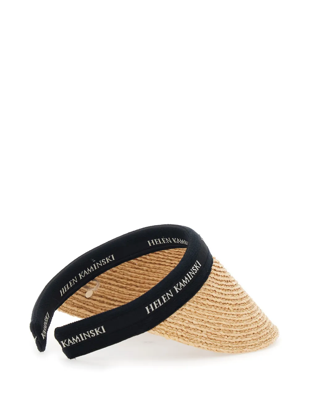  Helen Kaminski Woven Straw Visor Hat - Neutrals 