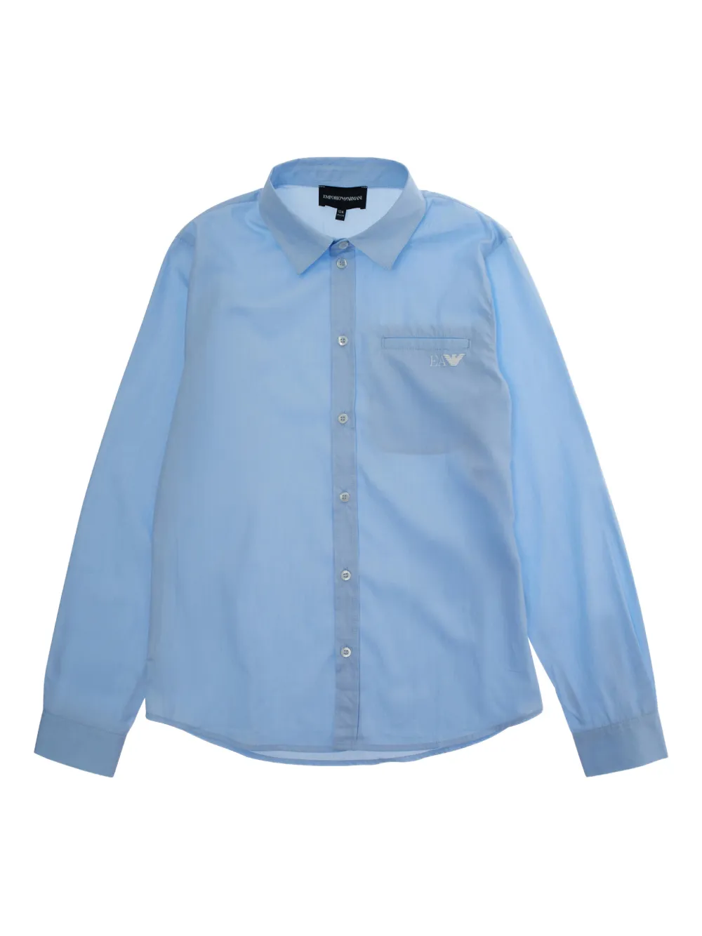 Emporio Armani Kids pocket button shirt - Blu