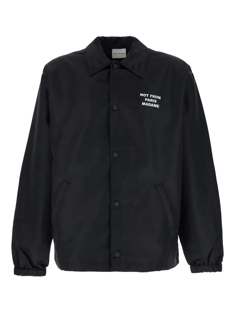 Drôle De Monsieur La Veste shirtjack met tekst Zwart