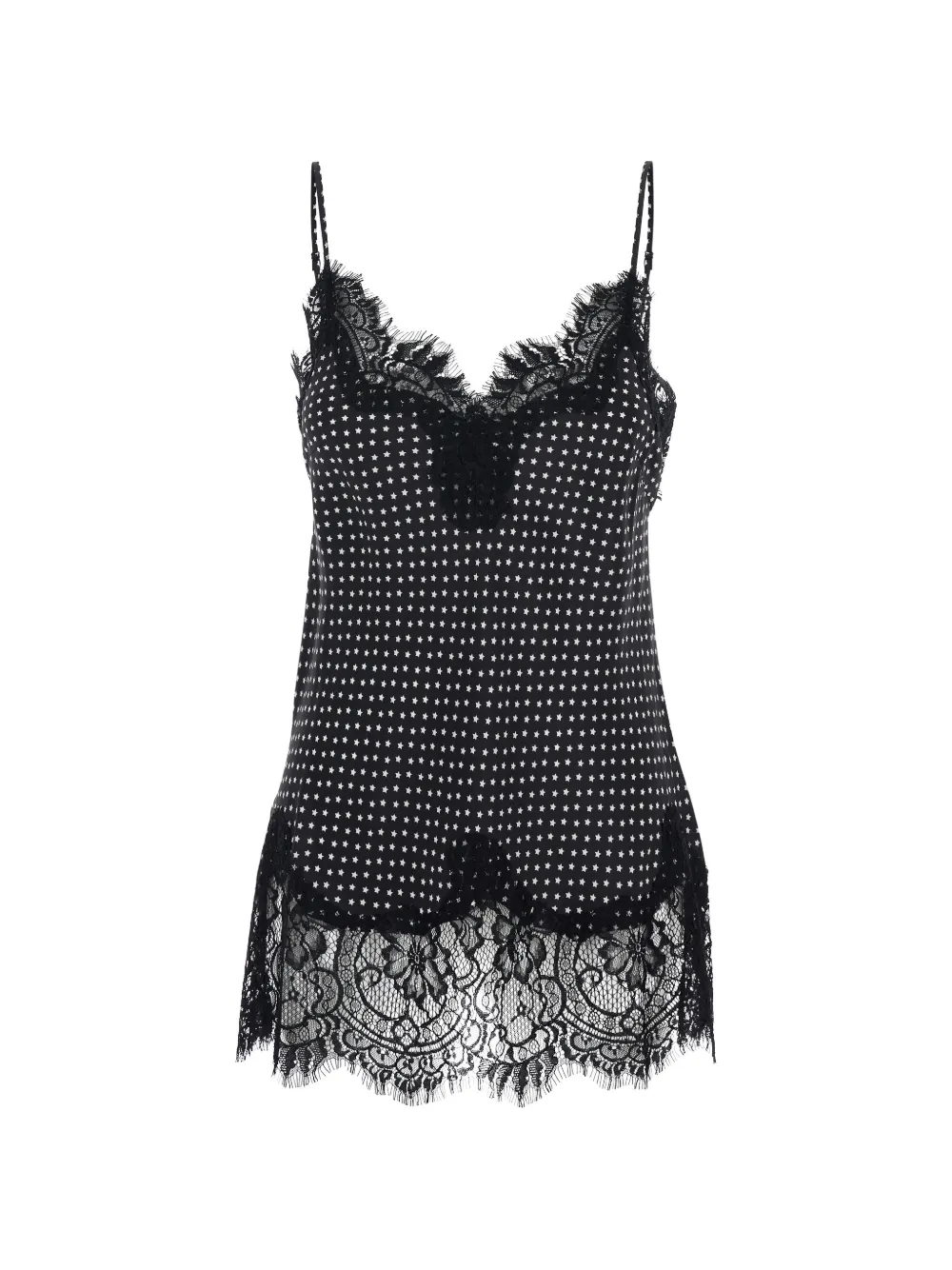 Gold Hawk lace star print camisole top - Nero