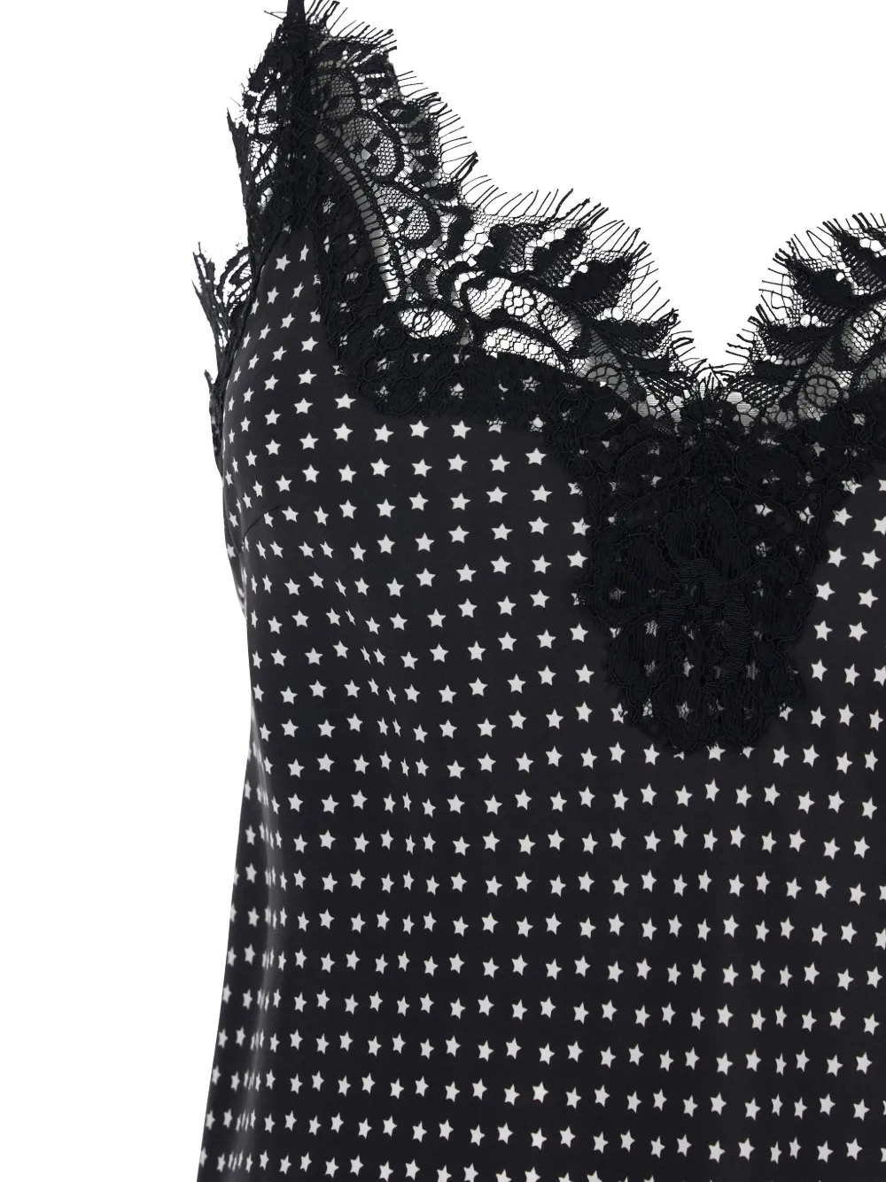  Gold Hawk Lace Star Print Camisole Top - Black 