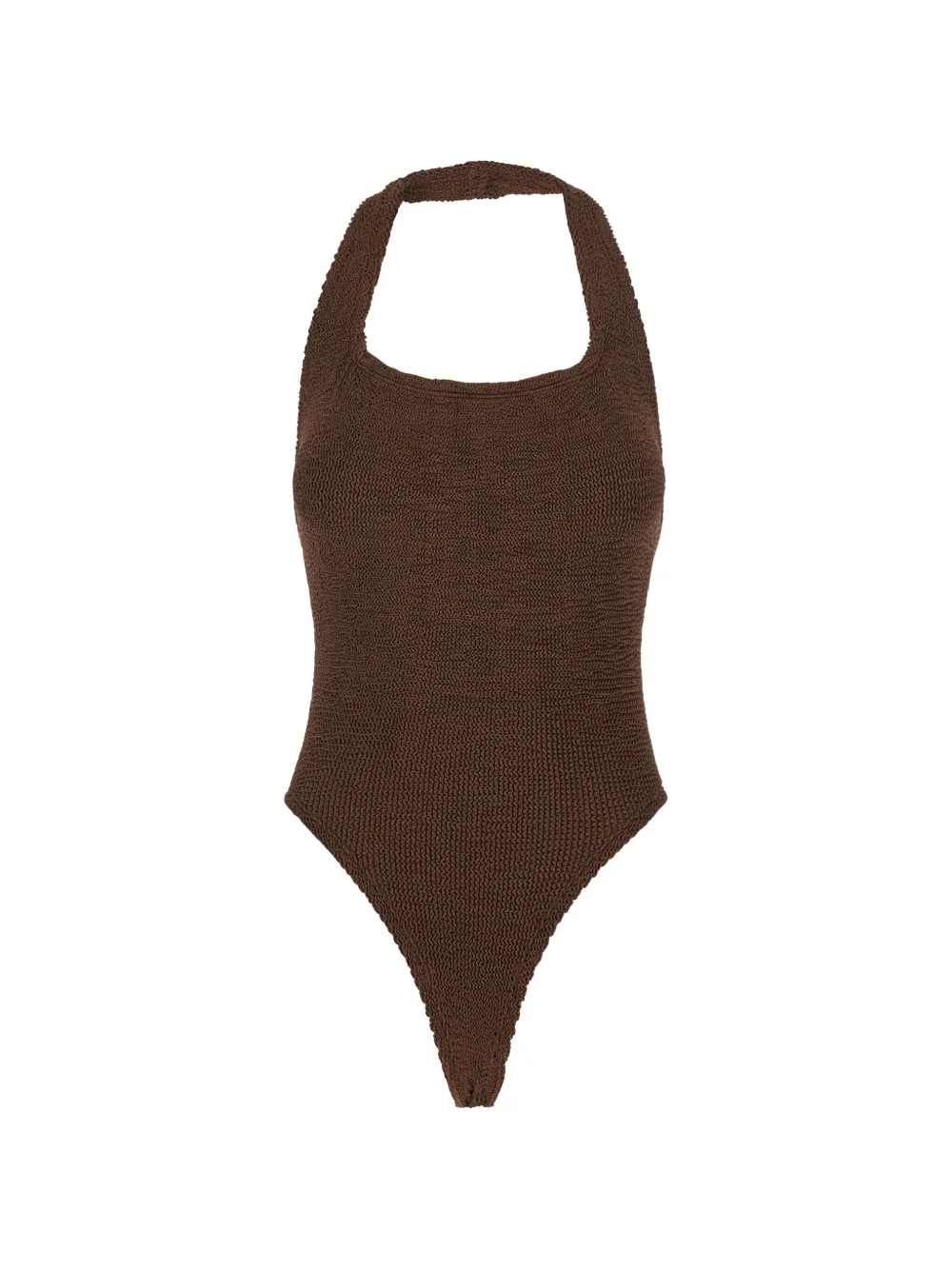 Hunza G Sandy halterneck swimsuit - Marrone