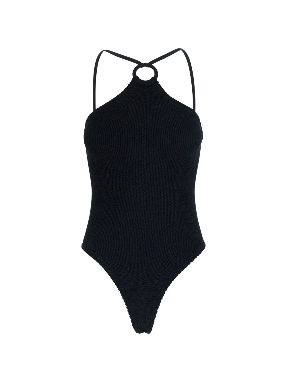 Hunza G Jasmine crinkle-effect swimsuit - Nero