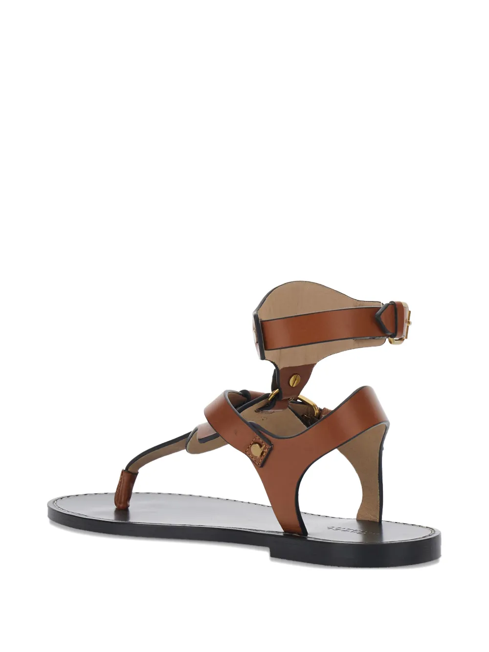ISABEL MARANT Eveen leather sandals Bruin