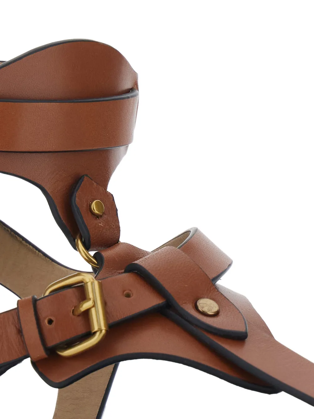 ISABEL MARANT Eveen leather sandals Bruin