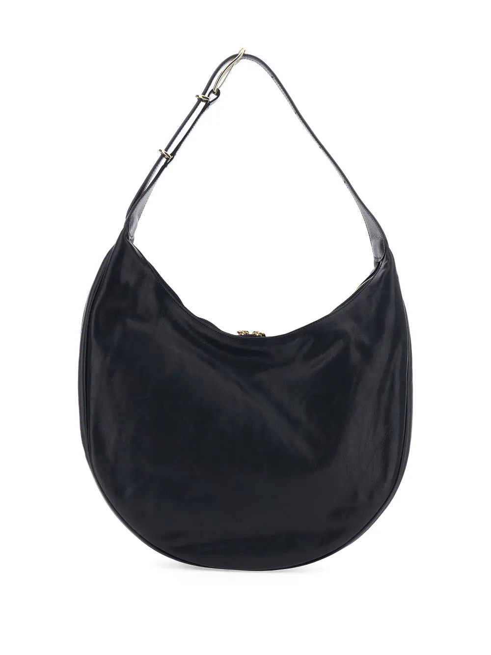 Liffner leather shoulder bag - Zwart
