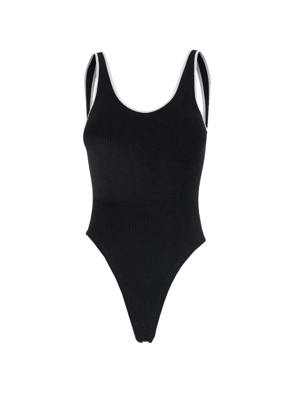 Hunza G Faye contrast-trim swimsuit - Nero