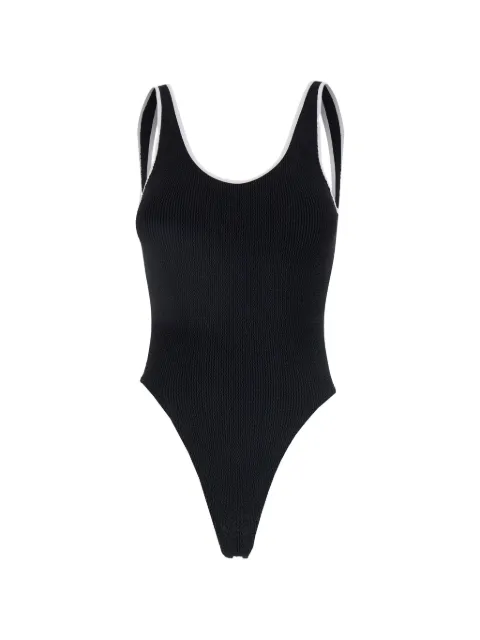 Hunza G Faye contrast-trim swimsuit