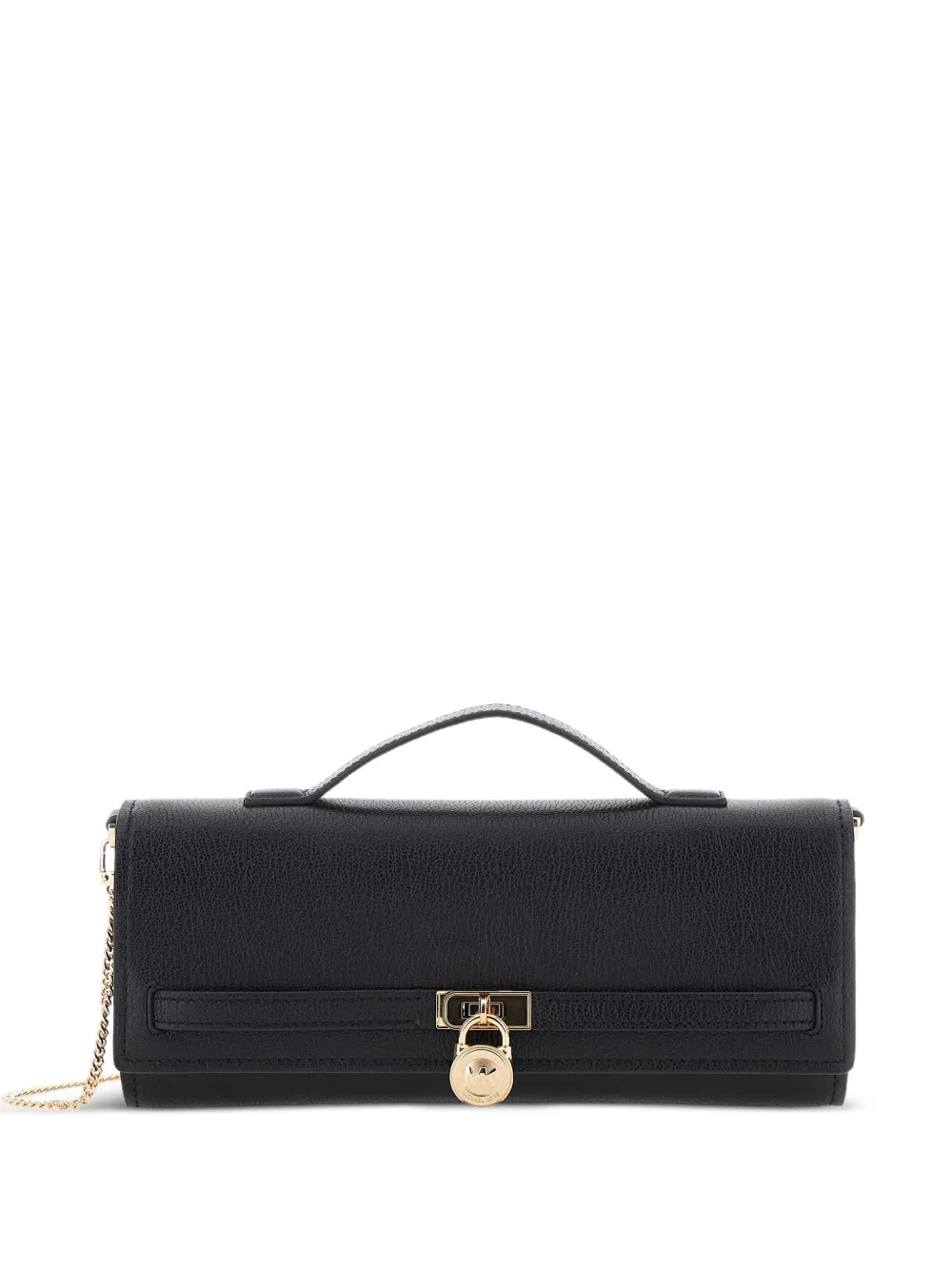 Michael Michael Kors Hamilton Moderne padlock-detail clutch bag - Nero