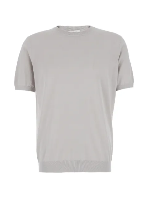 Kangra short-sleeve knitted cotton sweater