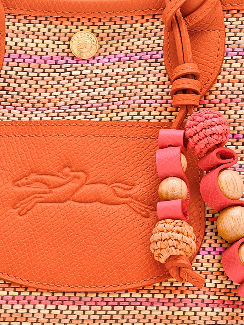  Longchamp Bolso Shopper Wicker - Neutro 