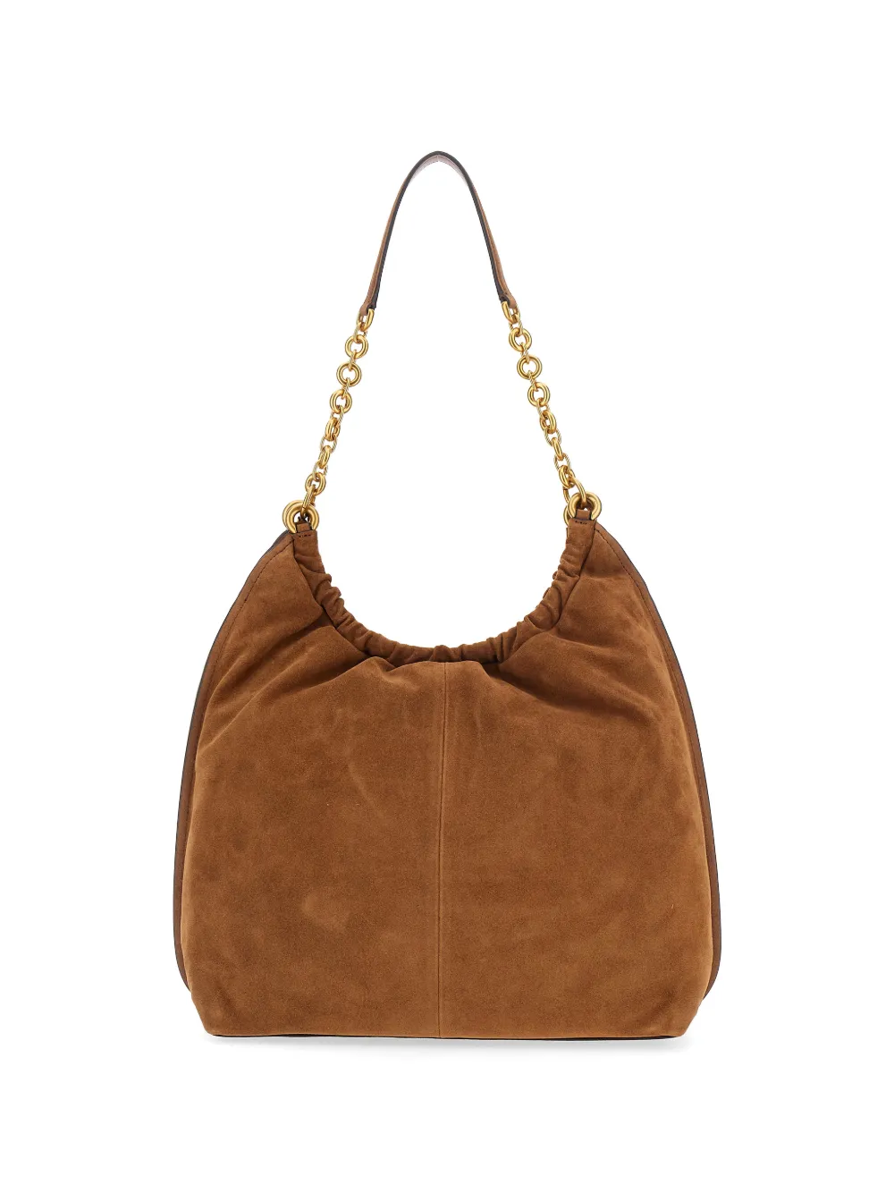 Michael Kors Schoudertas met ketting en bedel Bruin