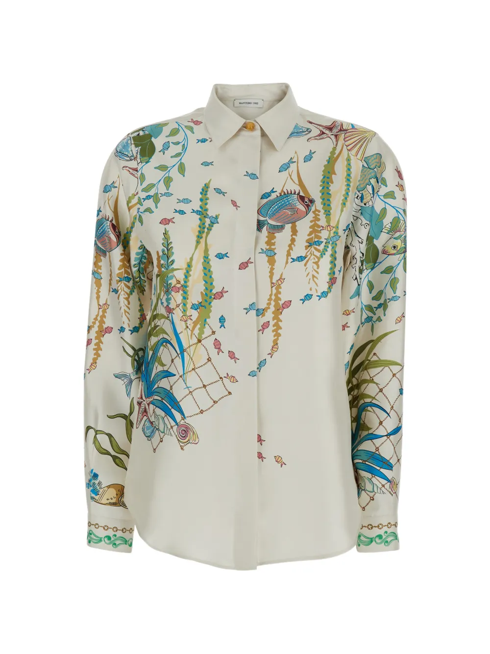 MANTERO 1902 printed shirt - Toni neutri