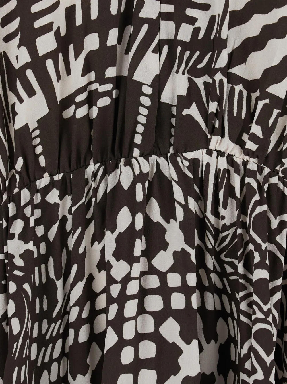 Geometric-Pattern Maxi Dress