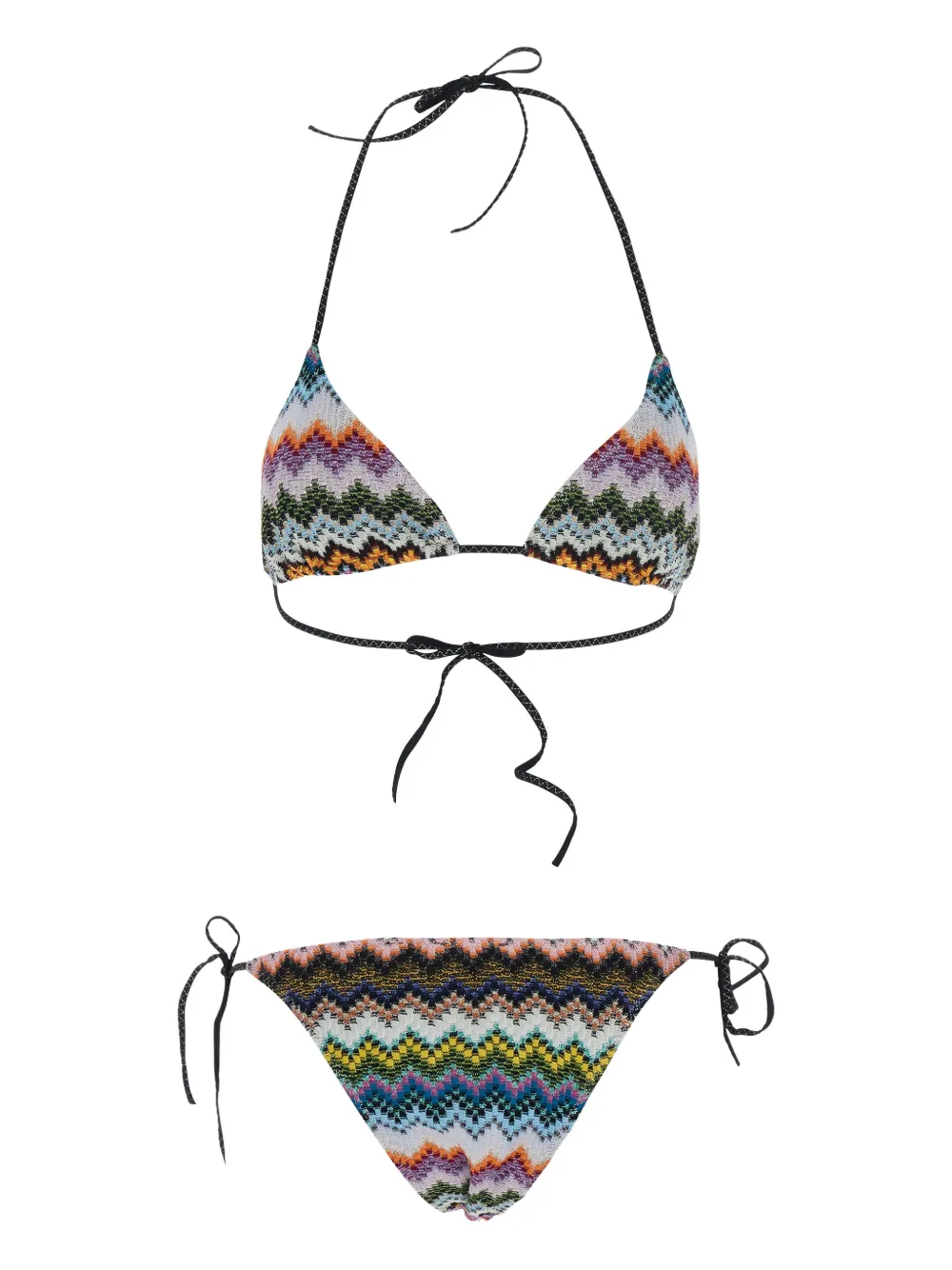  Missoni Chevron-design Bikini - Black 
