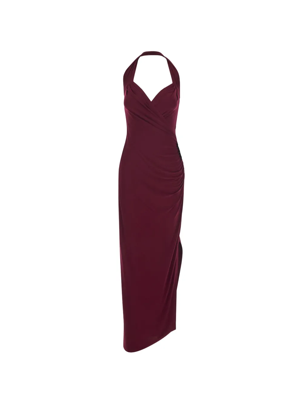 Norma Kamali halterneck draped dress - Rosso