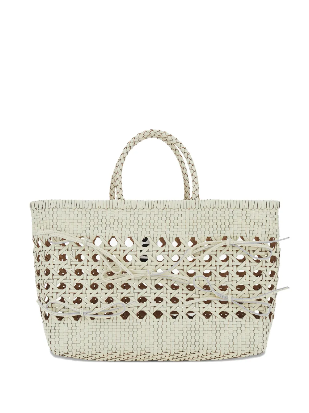 Osoi Biscuit woven tote bag - Bianco
