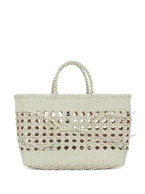 Marni Tropicalia Micro Bag In Leather And raffia-effect Fabric