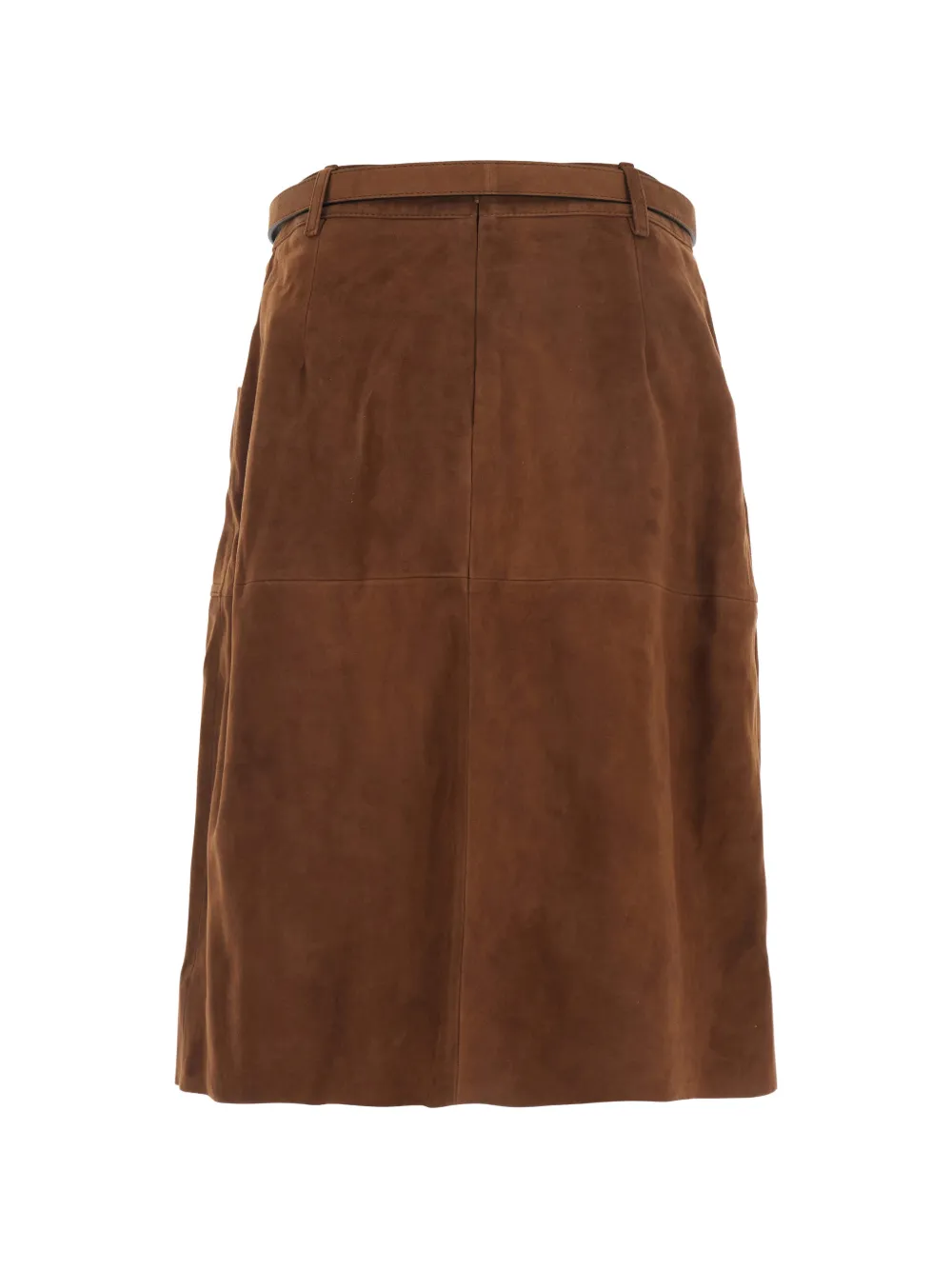  Max Mara Msttennis Belted Midi Skirt - Brown 