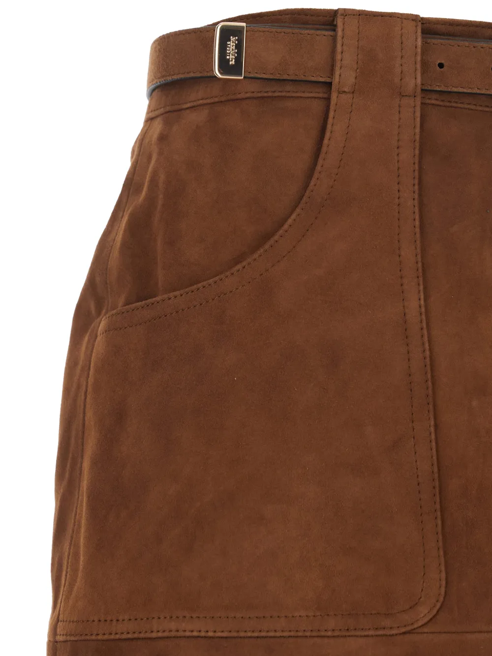  Max Mara Msttennis Belted Midi Skirt - Brown 