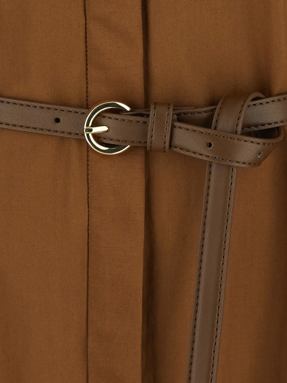 Max Mara Tlecito gelaagde midi-jurk met ceintuur Bruin