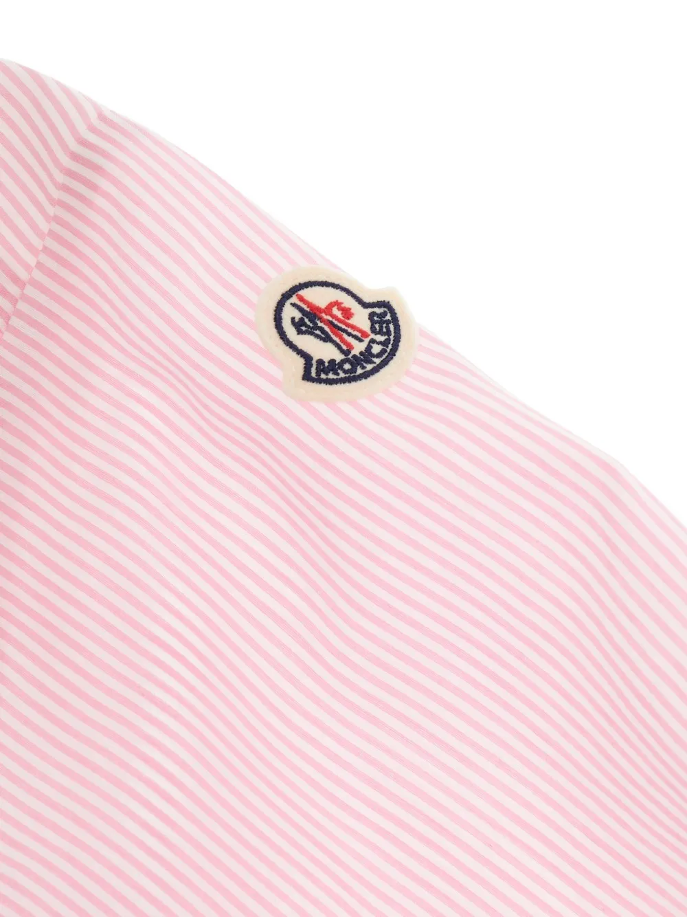  Moncler Enfant Striped Lace-trim Shorts Set - Pink 