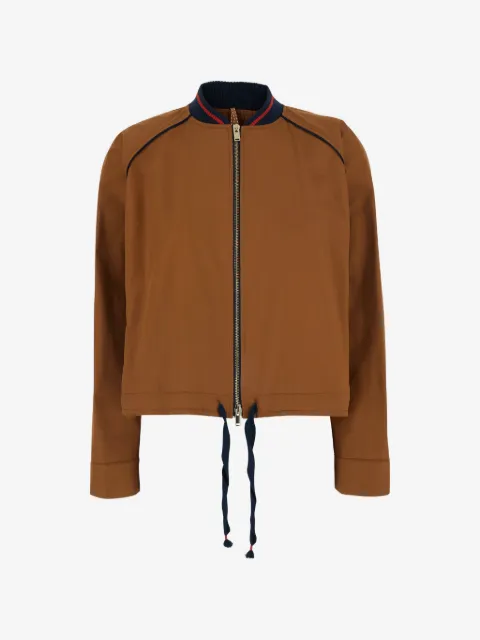 Merci striped-trim drawstring-hem bomber jacket