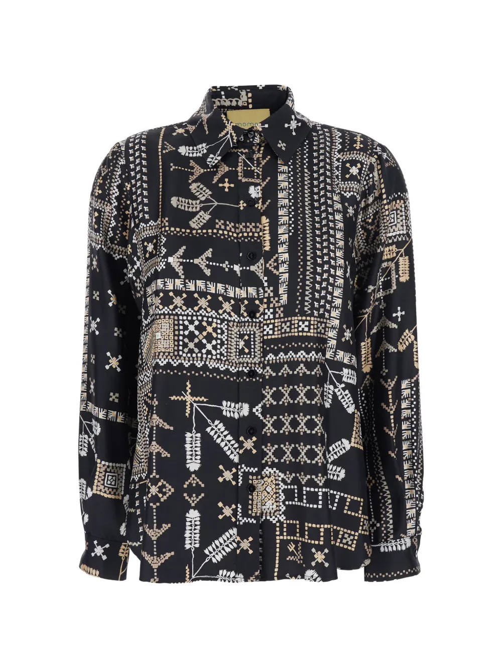Momoni patterned buttoned shirt - Nero