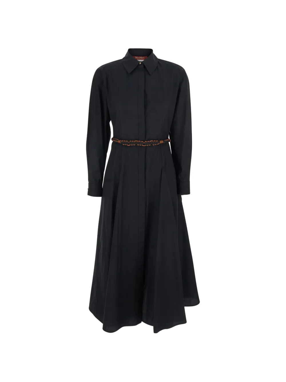 Max Mara belted midi shirt dress - Nero