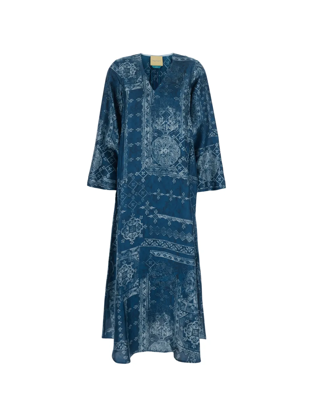 Momoni Garcia V-neck patterned midi dress - Blu