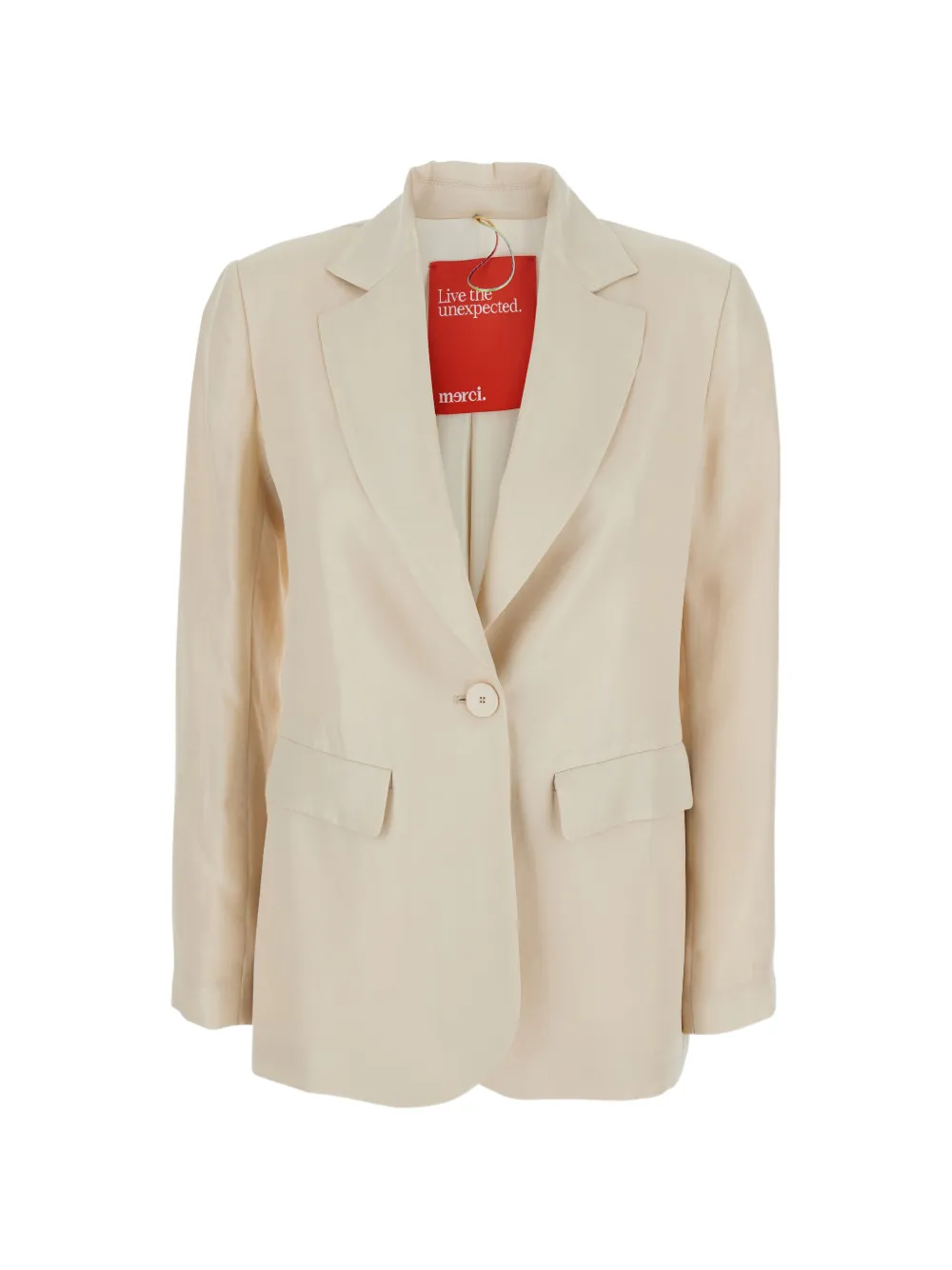 Merci button pocket blazer - Nude