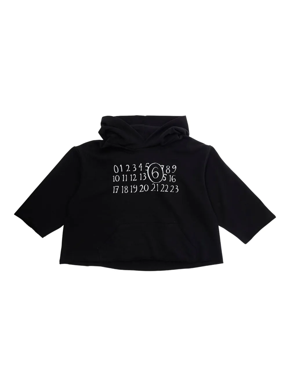 MM6 Maison Margiela Kids hooded graphic sweater - Nero