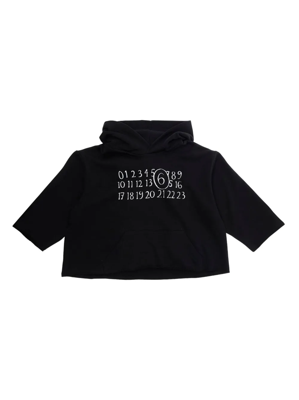 MM6 Maison Margiela Kids hooded graphic sweater - Nero