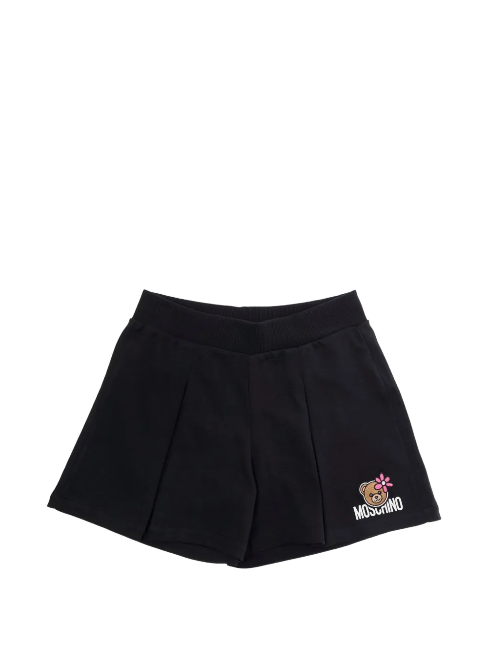 Moschino Kids embroidered-logo shorts - Nero