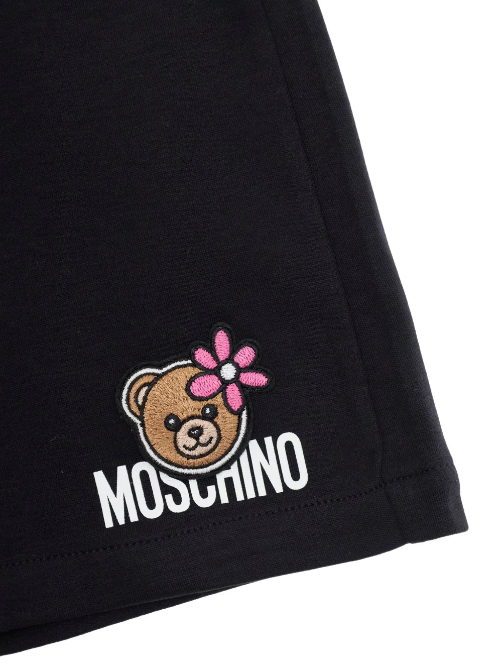 Moschino Kids Shorts met geborduurd logo Zwart