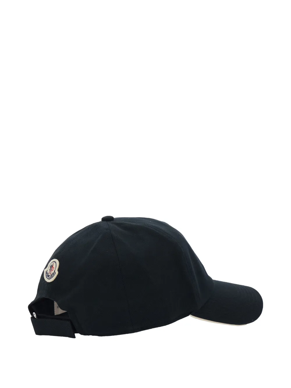 Moncler logo cotton baseball cap - Zwart
