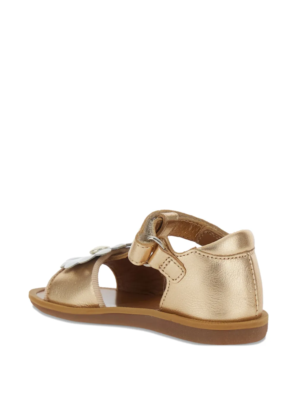 Pom D api Kids Poppy sandalen met bloemdetail Goud