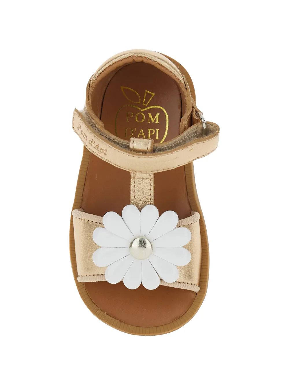 Pom D api Kids Poppy sandalen met bloemdetail Goud