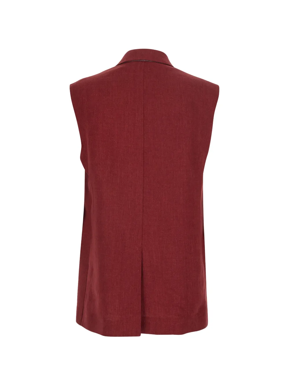 Max Mara Linnen twill gilet Rood