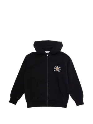 Denim Tears Wreath zip-up Hoodie | Black | FARFETCH