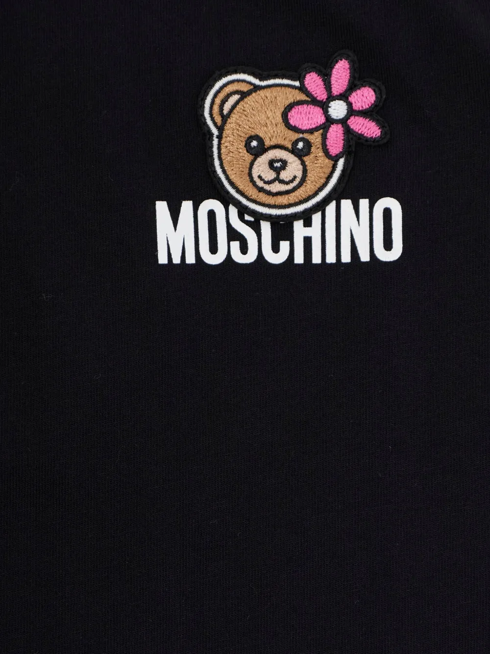Moschino Kids T-shirt met logopatch Zwart